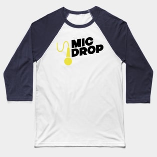 Mic Drop NZ (Black Text) Baseball T-Shirt